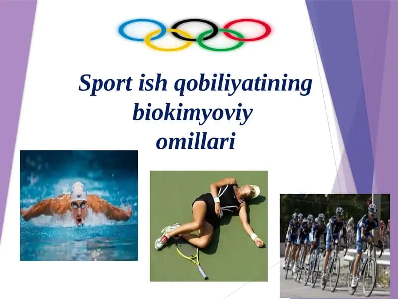 Sport ish qobiliyatining biokimyoviy omillari