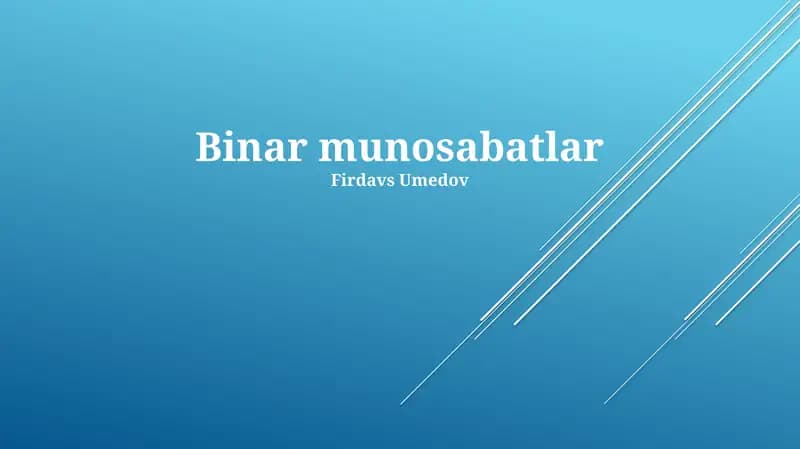 Ikkilik Ma'lumot Tuzilmalari