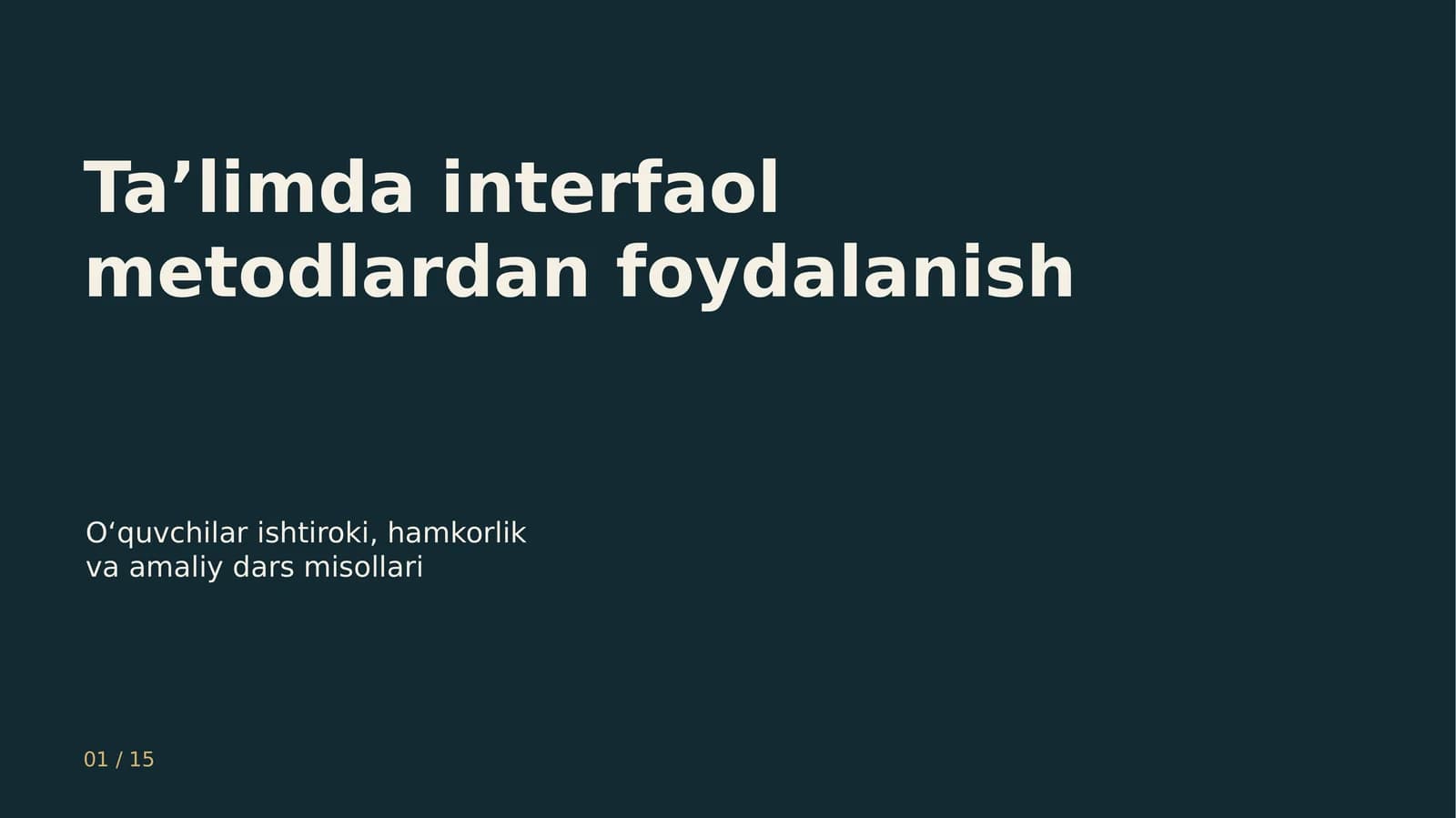 Interfaol ta'lim