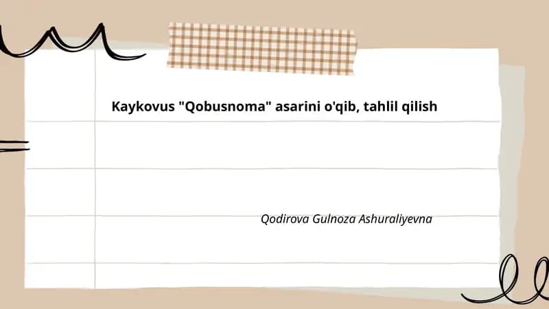 Qobusnoma