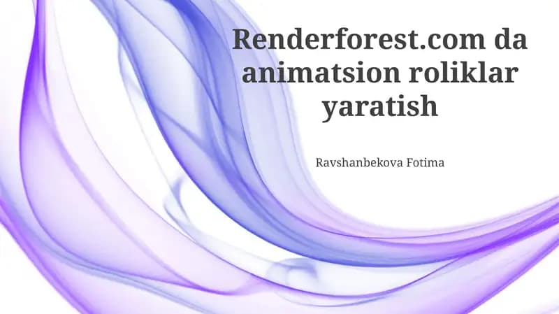 Renderforest.com’da animatsion videolar yaratish