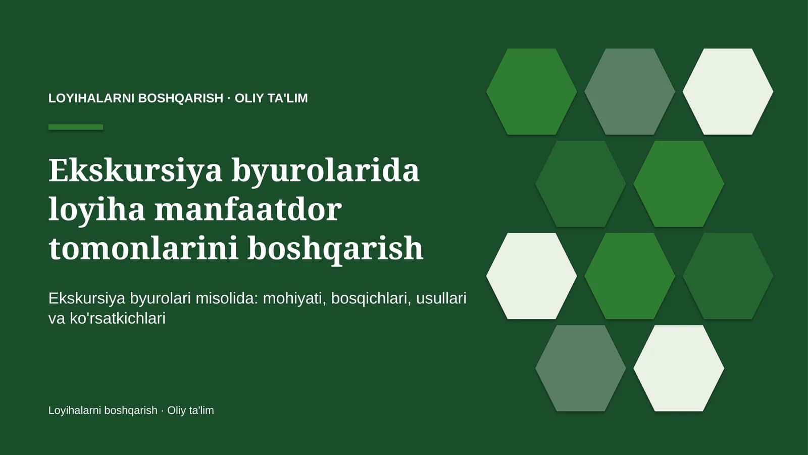 ekskursiya byurolarida loyiha manfaatdor tomonlarini boshqarish 7482