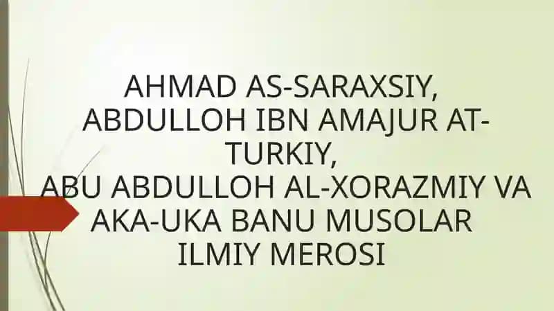 Ahmad as-Saraxsiy