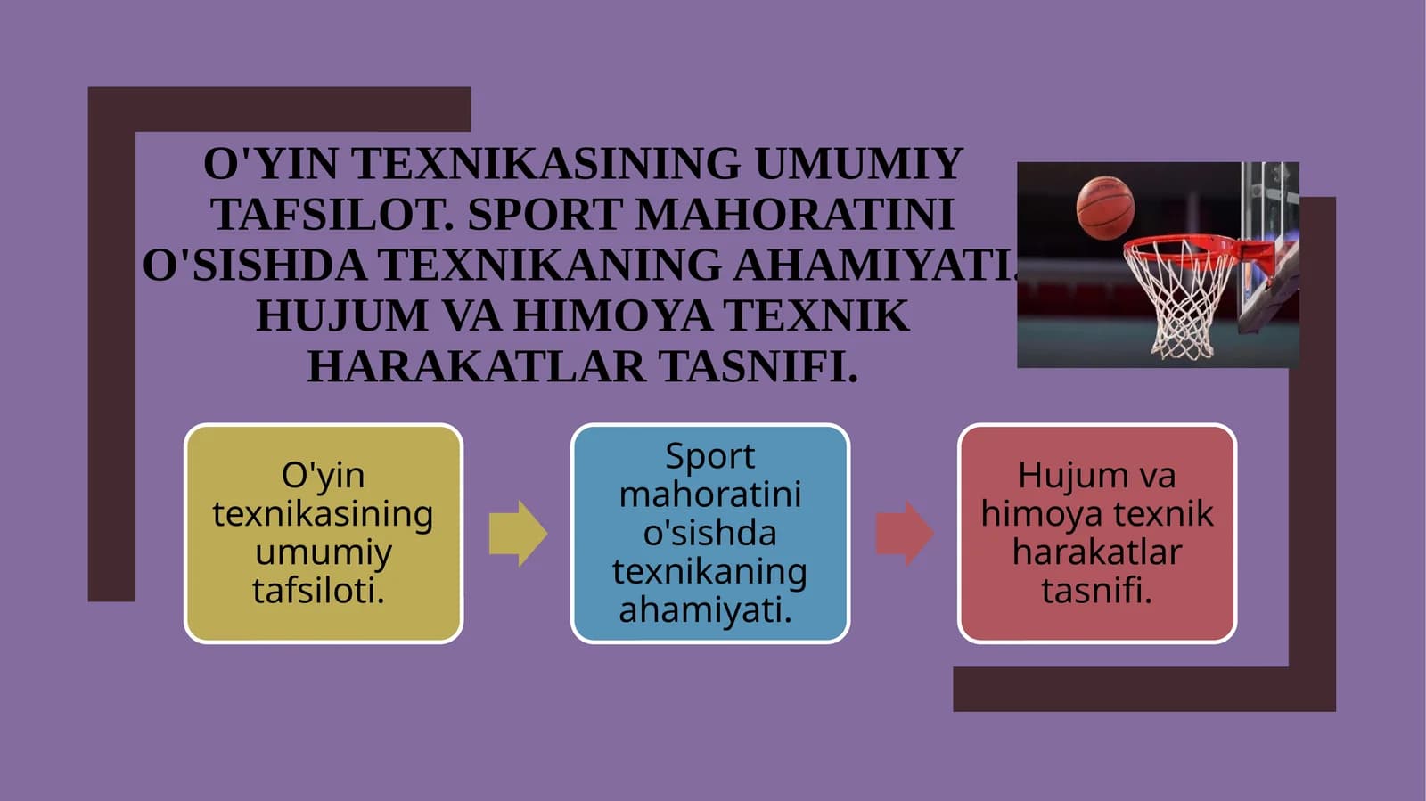 O'yin texnikasining umumiy tafsiloti