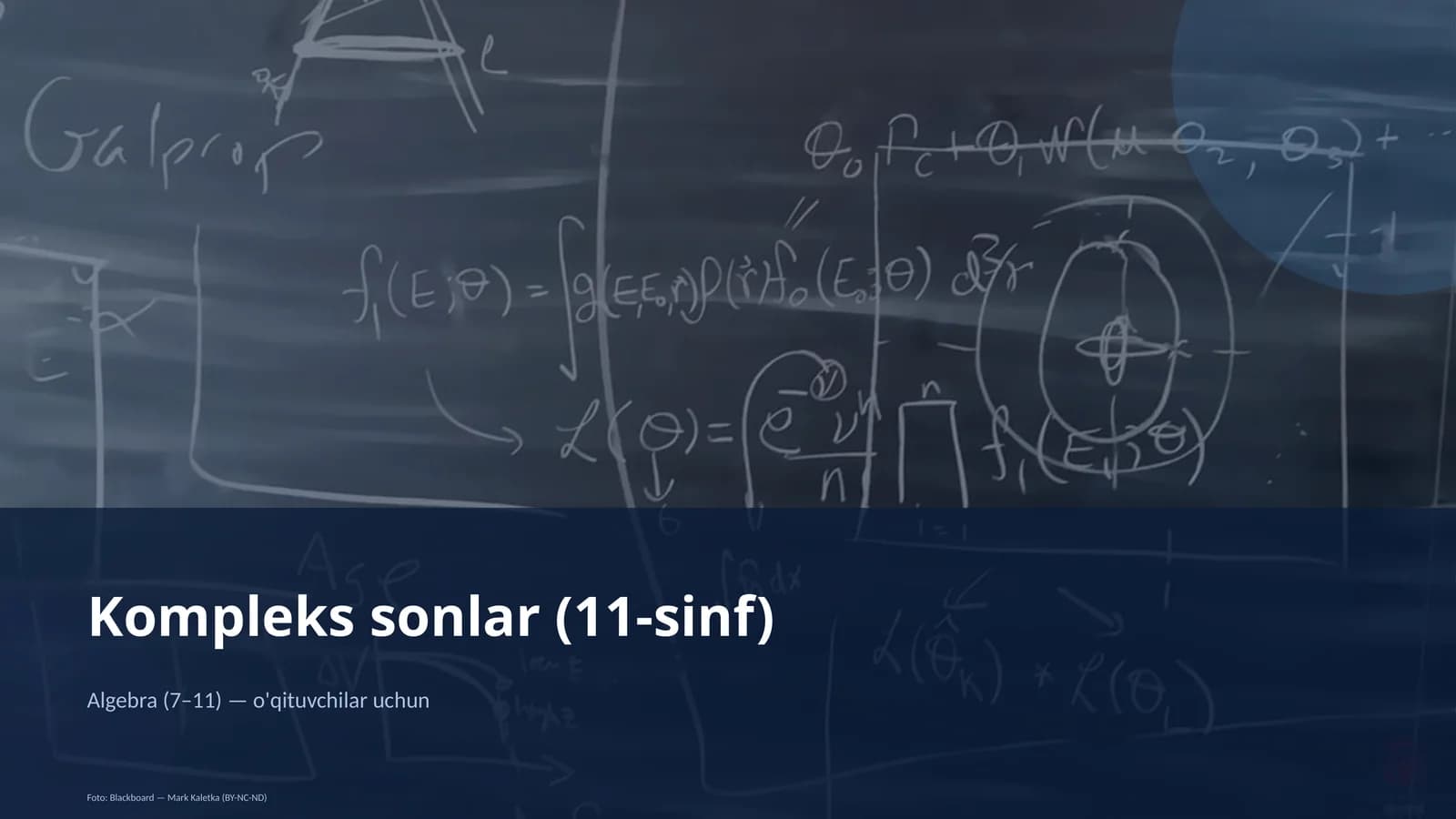 Kompleks sonlar (11-sinf)