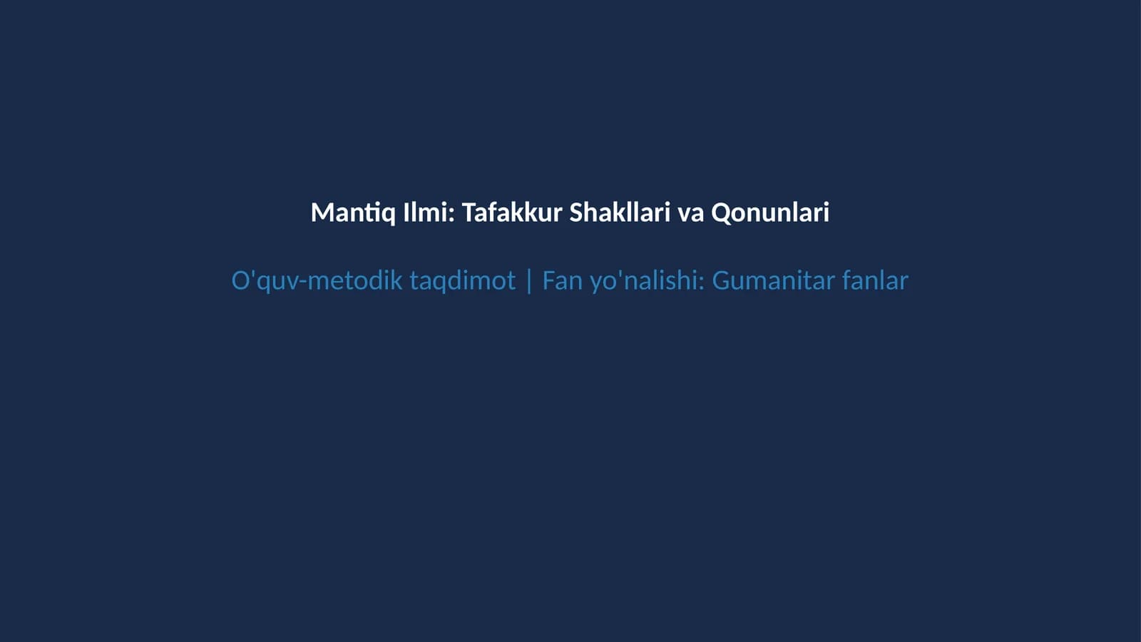 Formal va dialektik mantiq qonunlari