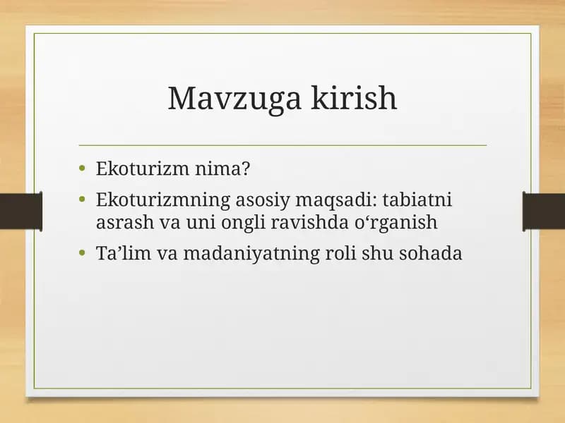 Ekoturizm