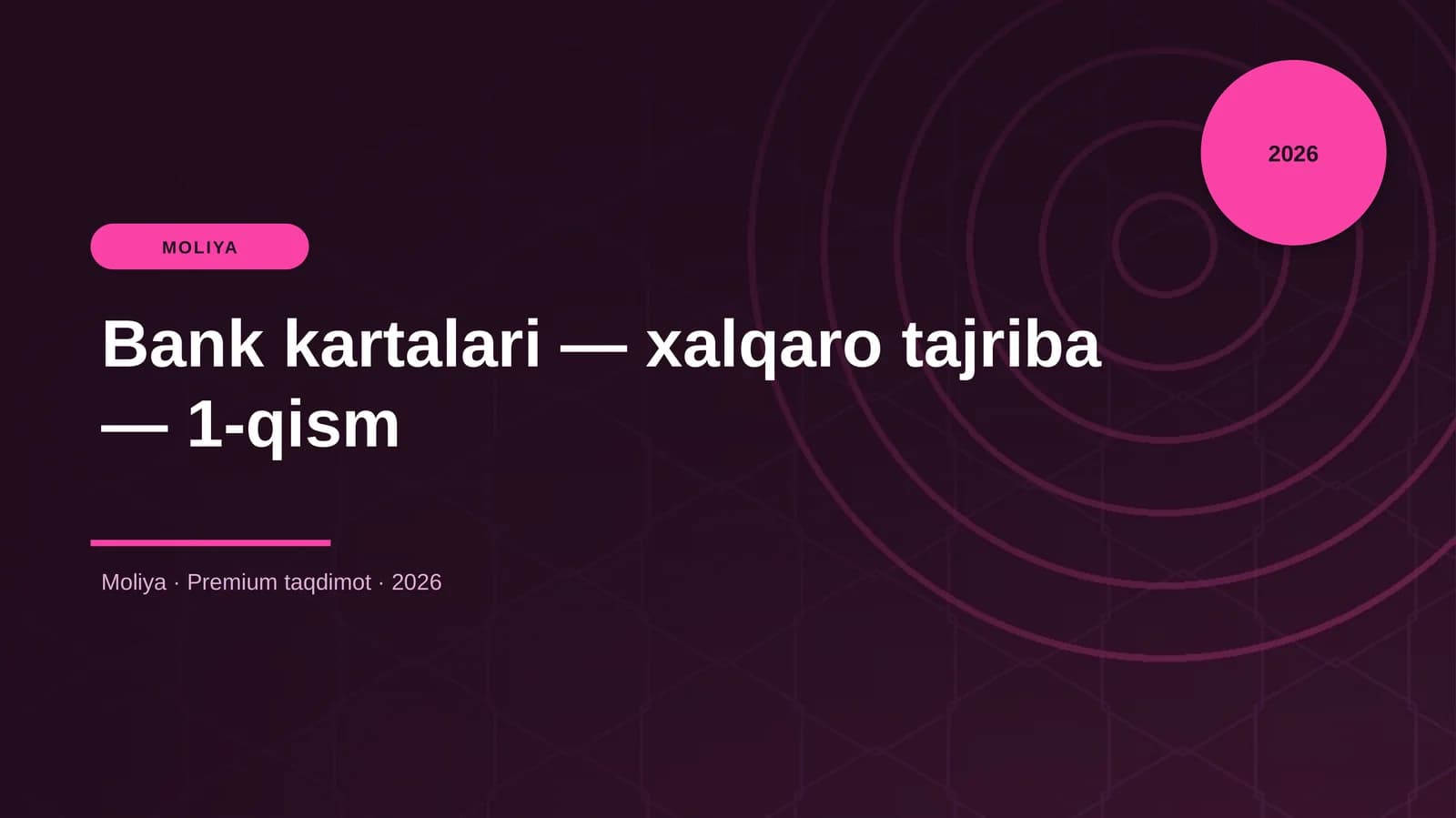 Bank kartalari — xalqaro tajriba — 1-qism