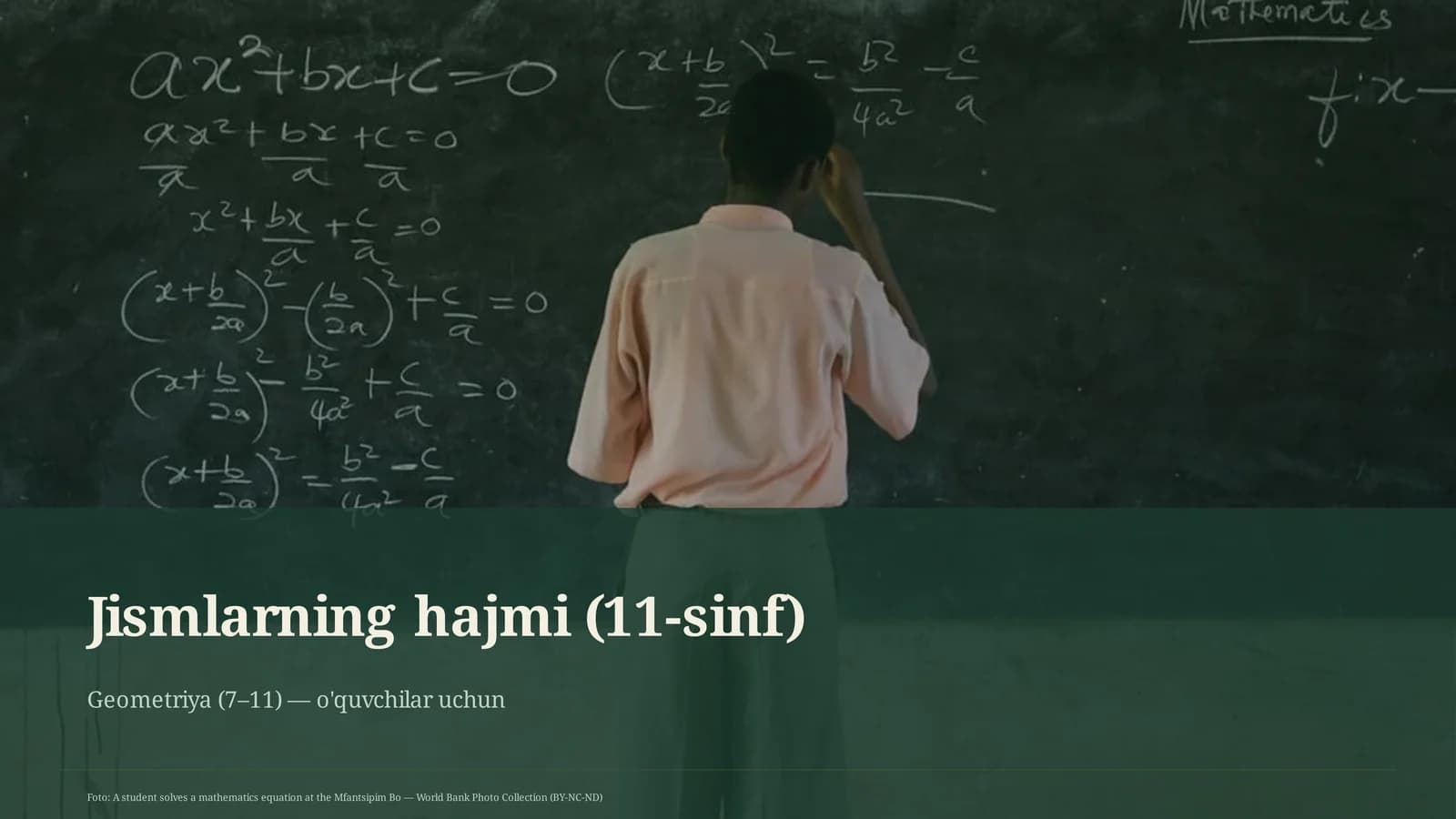 Jismlarning hajmi (11-sinf)