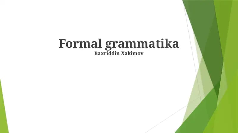 Formal grammatika