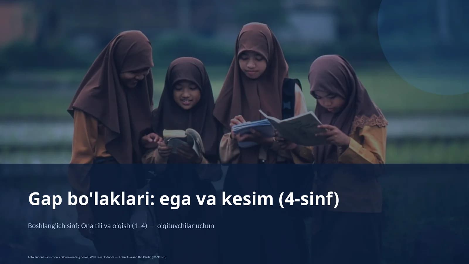 Ona tili va o'qish (1–4) — o'qituvchilar uchun