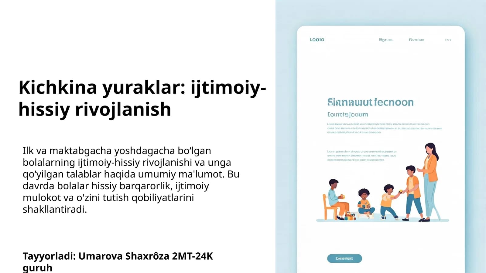 Kichkina yuraklar: ijtimoiy-hissiy rivojlanish