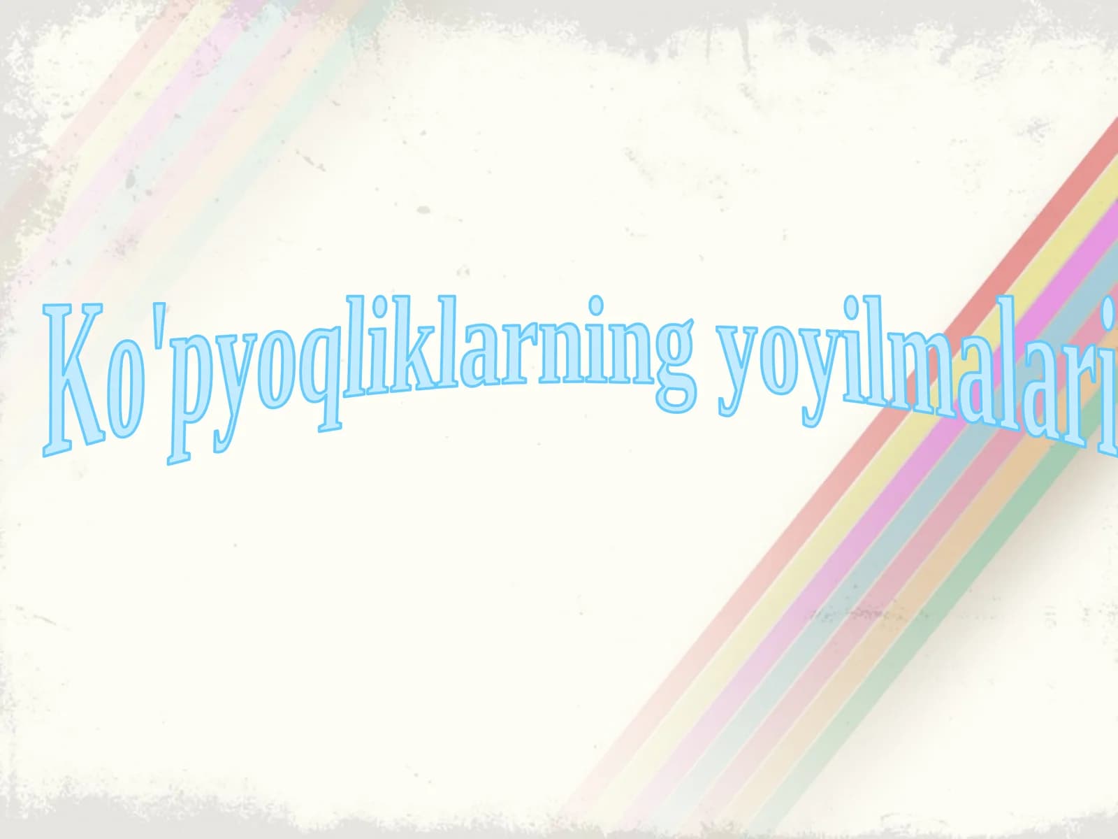 Ko'pyoqliklarning yoyilmalari