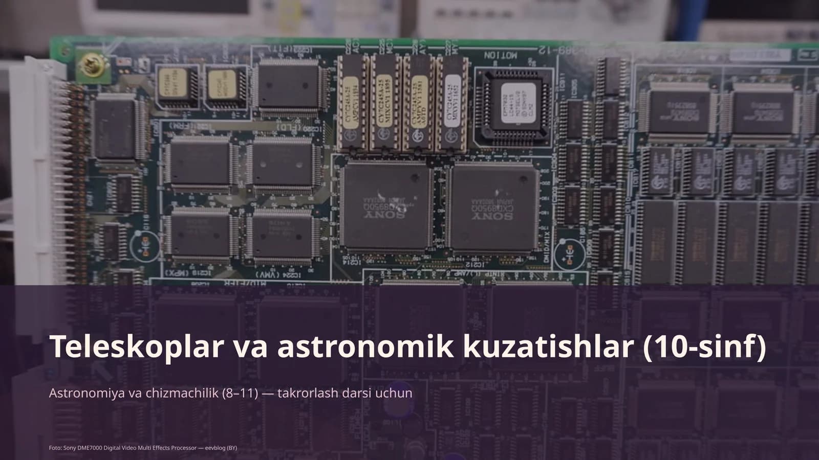 Teleskoplar va astronomik kuzatishlar (10-sinf)