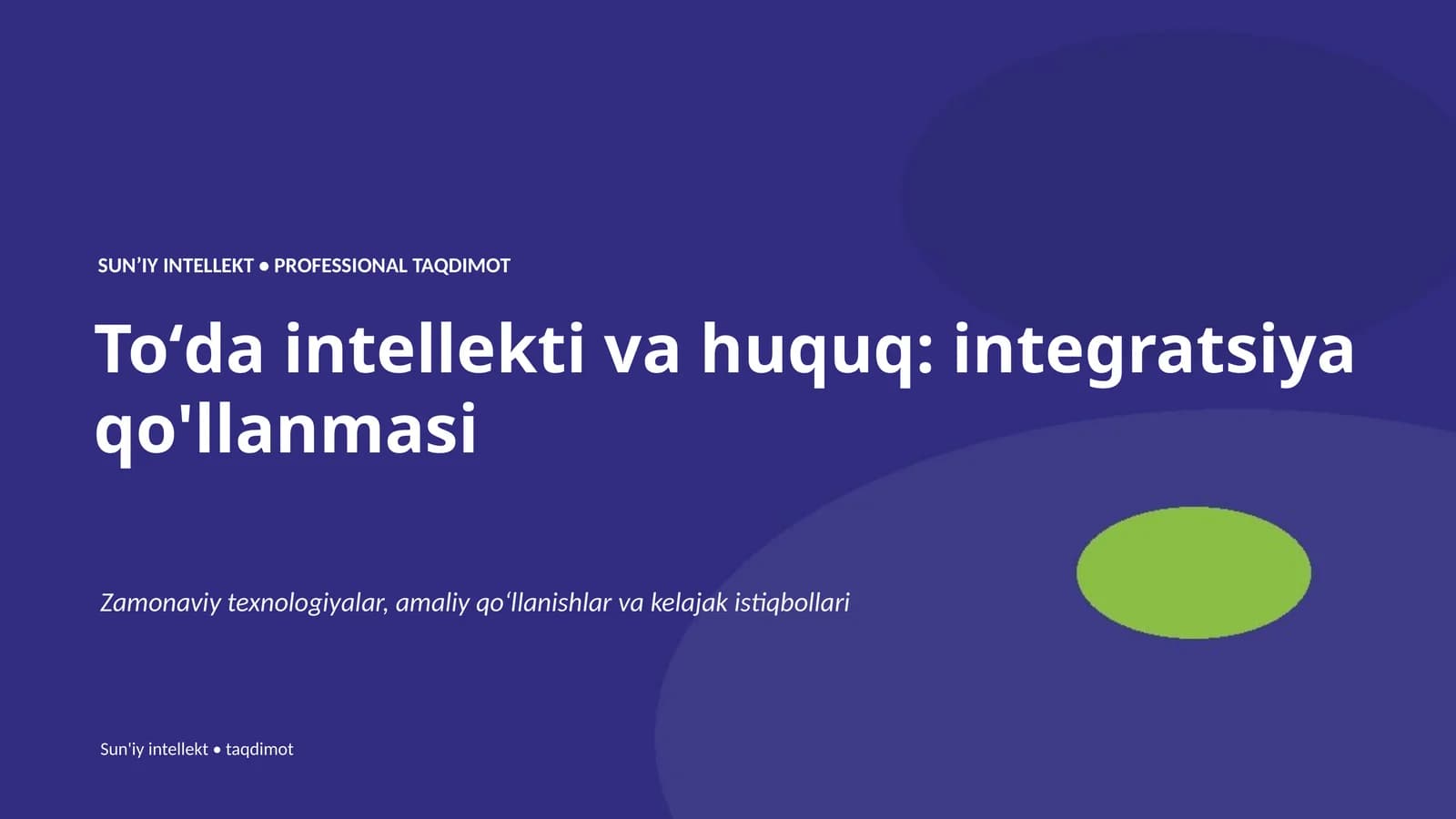 Toʻda intellekti va huquq: integratsiya qo'llanmasi