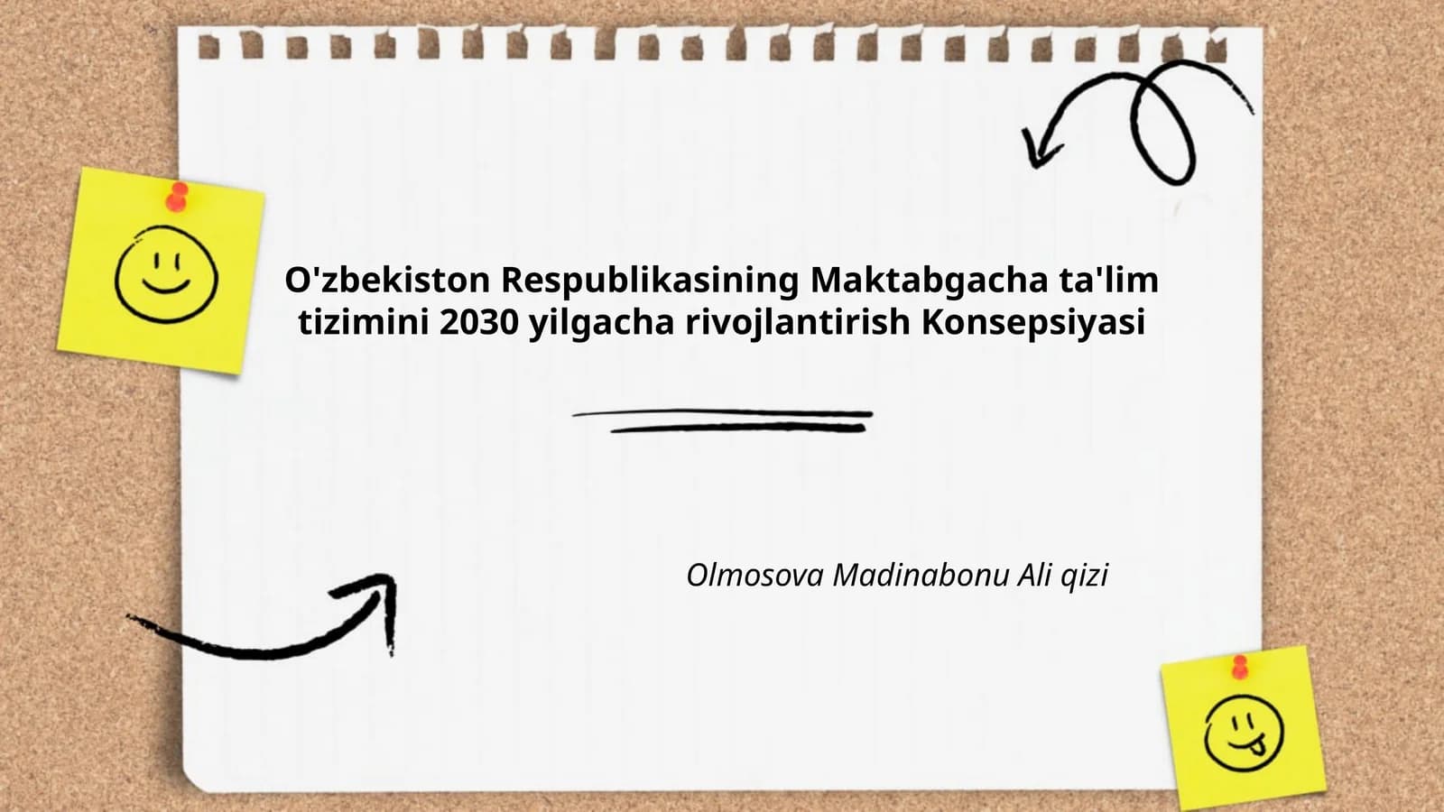 O'zbekiston Respublikasining Maktabgacha ta'lim tizimini 2030 yilgacha rivojlantirish Konsepsiyasi