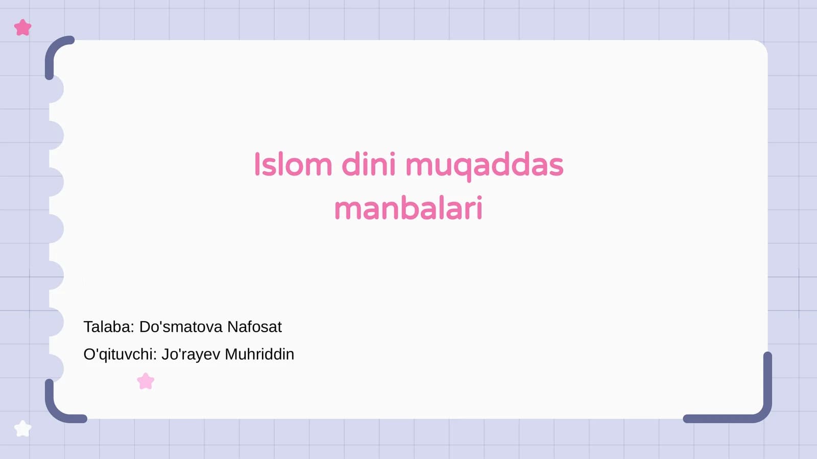 Islom dini muqaddas manbalari