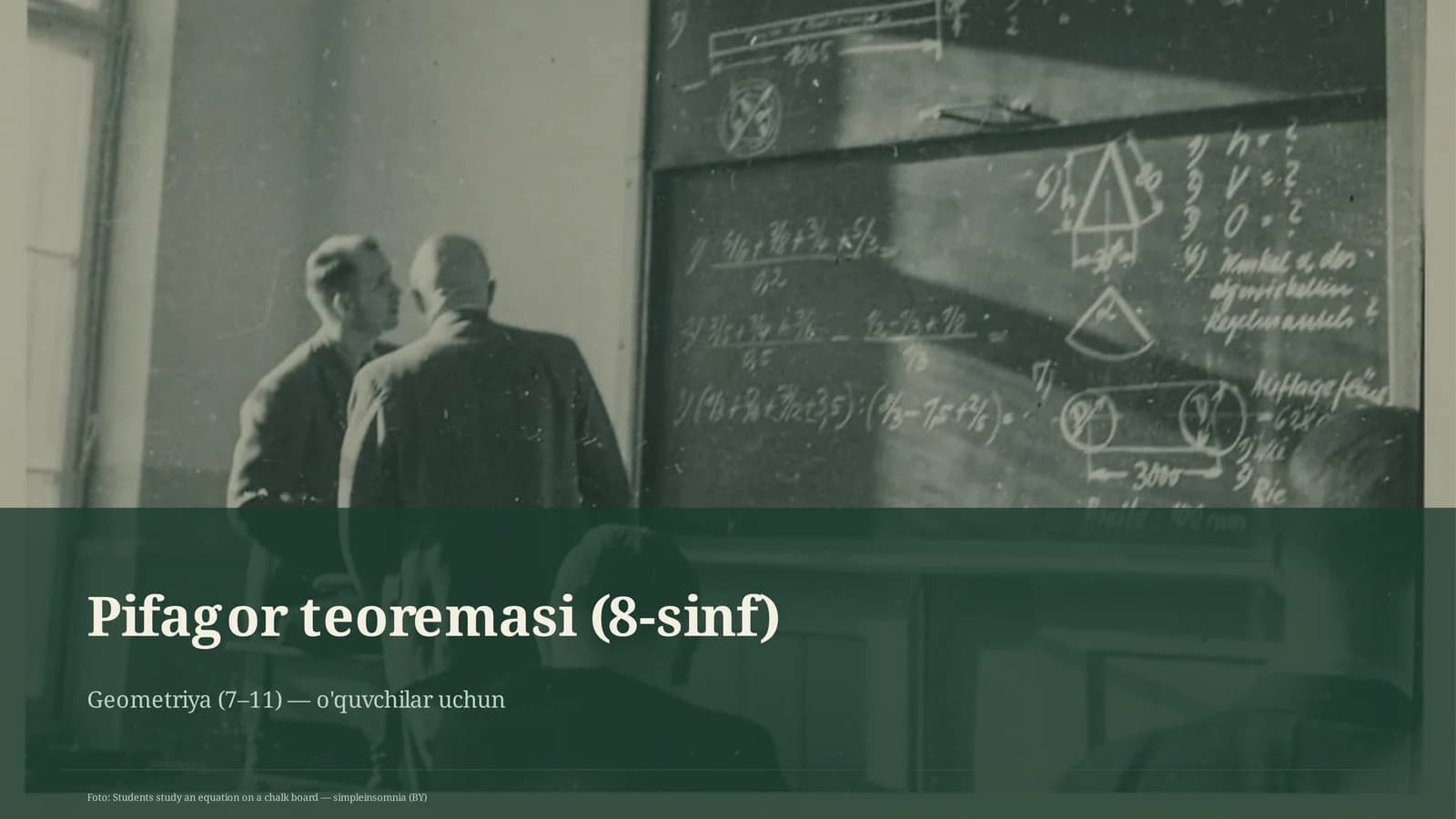 Pifagor teoremasi (8-sinf)