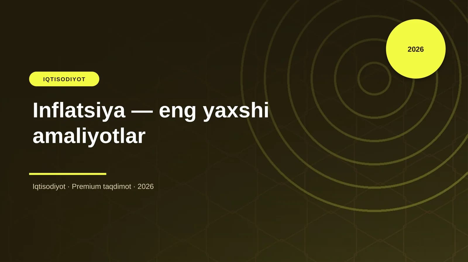 Inflatsiya — eng yaxshi amaliyotlar
