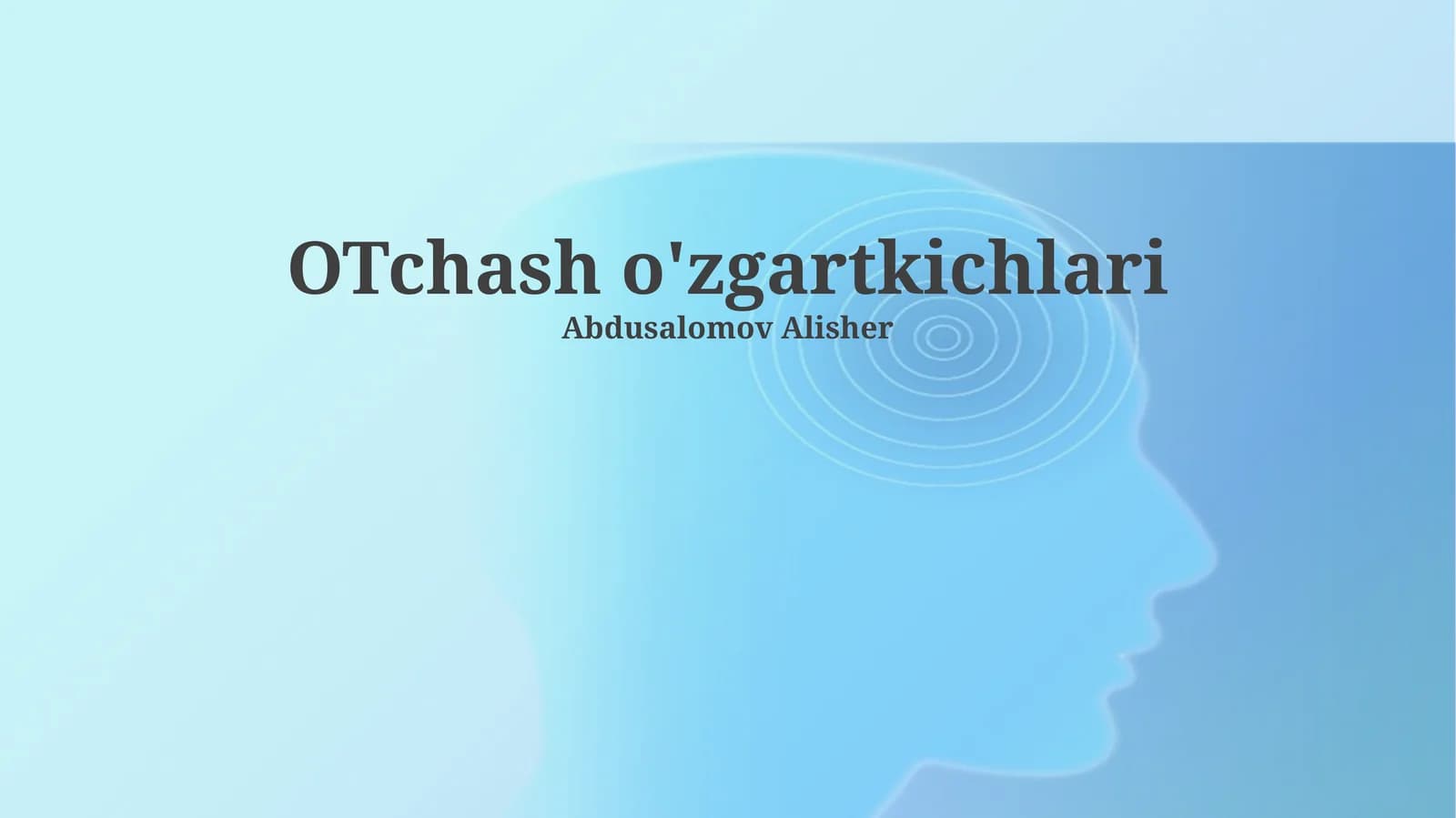 OTchash o'zgartkichlari
