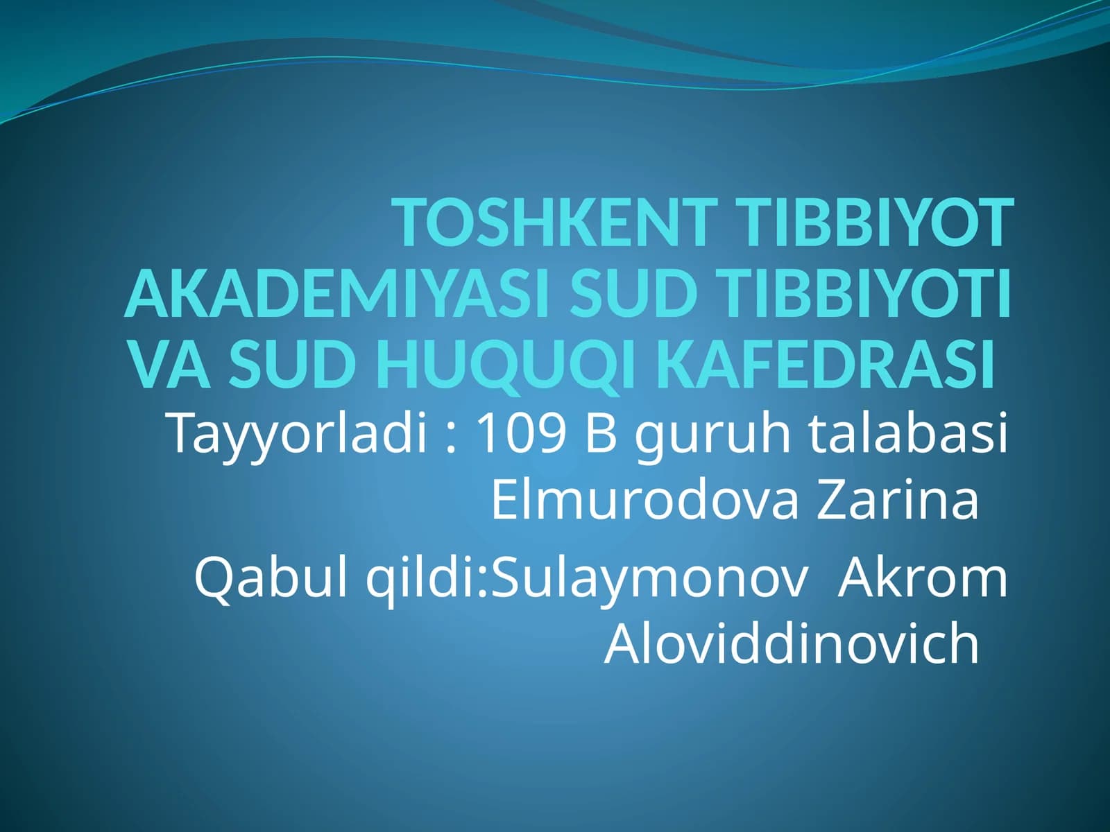 Biotibbiyot tekshiruvlarning etik huquqiy jihati