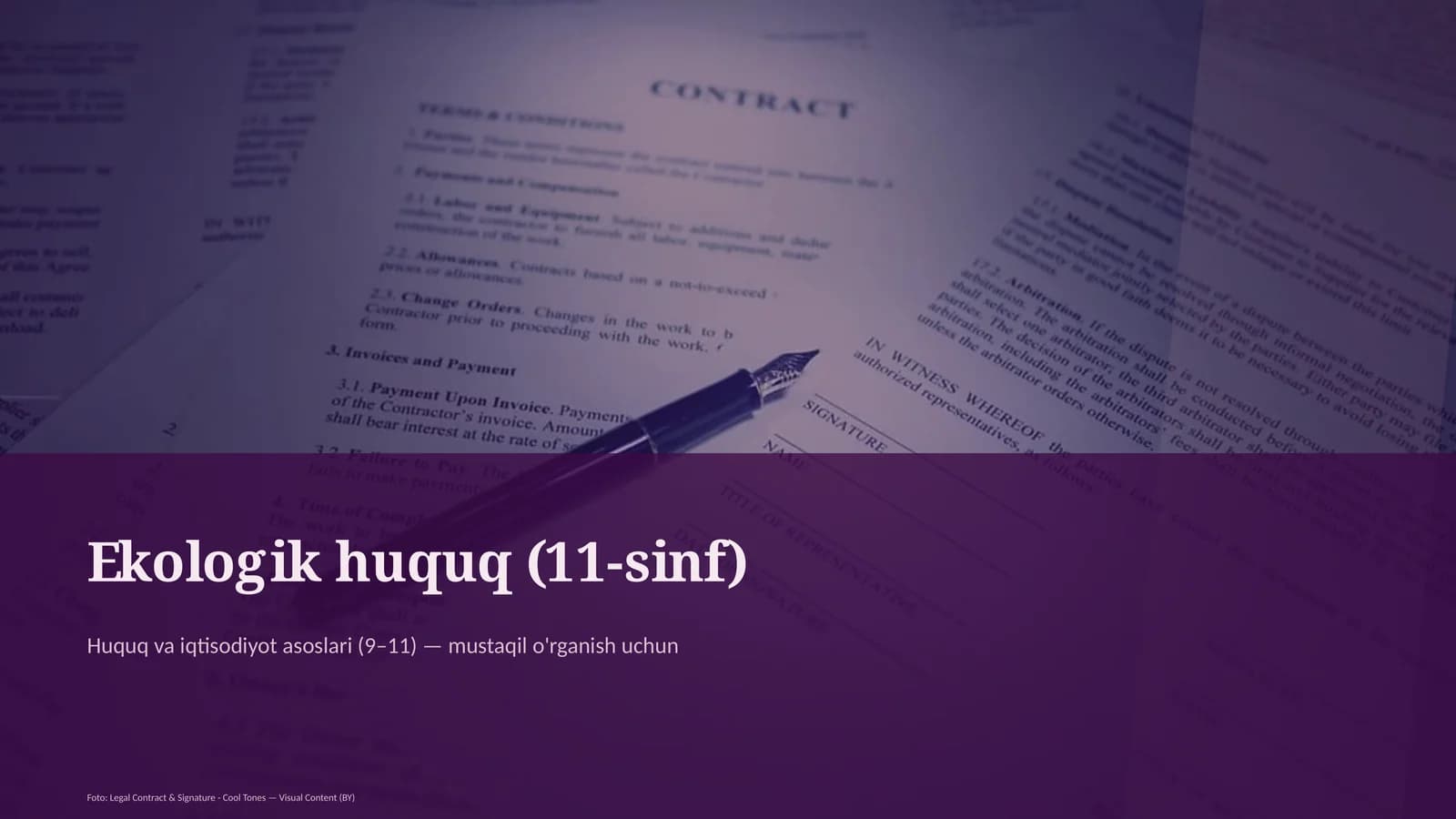 Ekologik huquq (11-sinf)