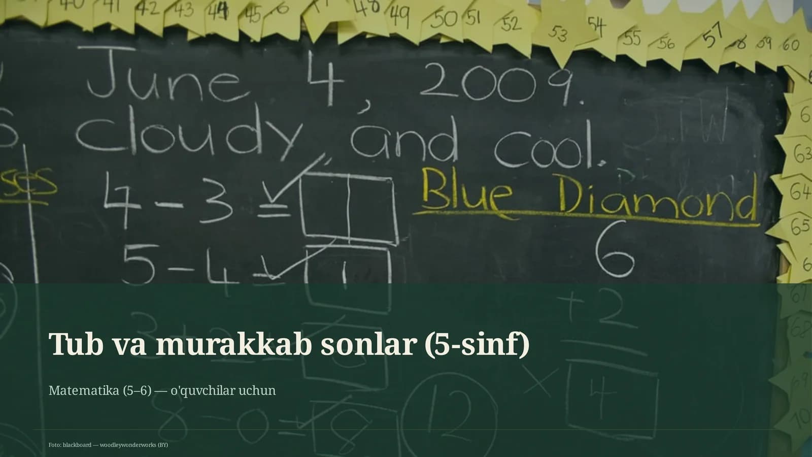 Tub va murakkab sonlar (5-sinf)
