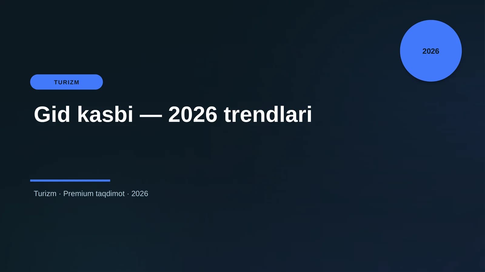 Gid kasbi — 2026 trendlari