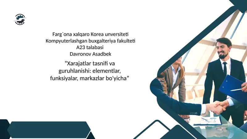 Xarajatlarni boshqarish va tahlil qilishning amaliy ahamiyati
