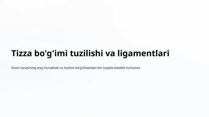 Tizza bo'g'imi