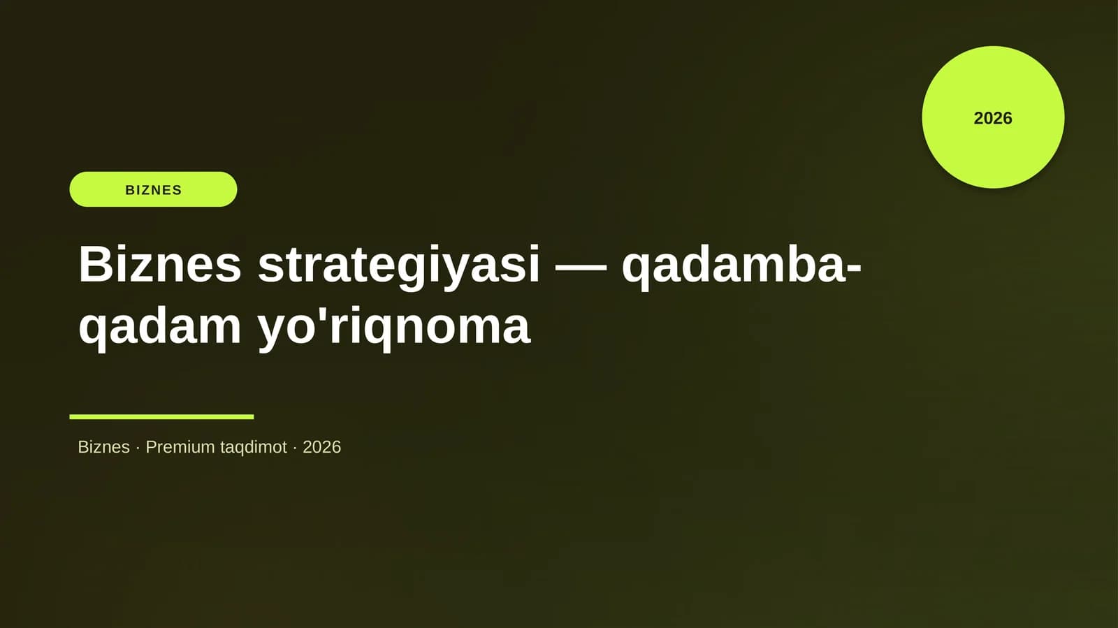 Biznes strategiyasi — qadamba-qadam yo'riqnoma