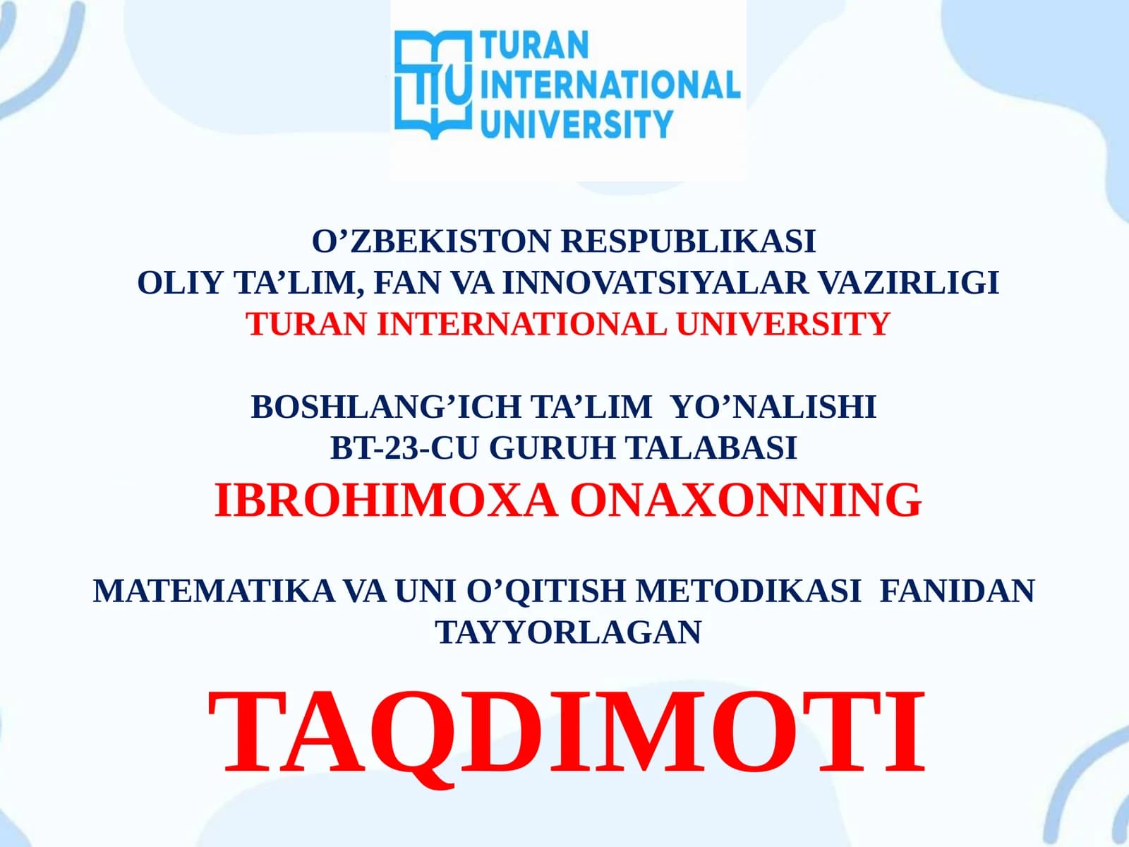 “Minglik” va “Ko‘p xonali sonlar” mavzusida misol, masalalar yechishga o‘rgatish metodikasi.