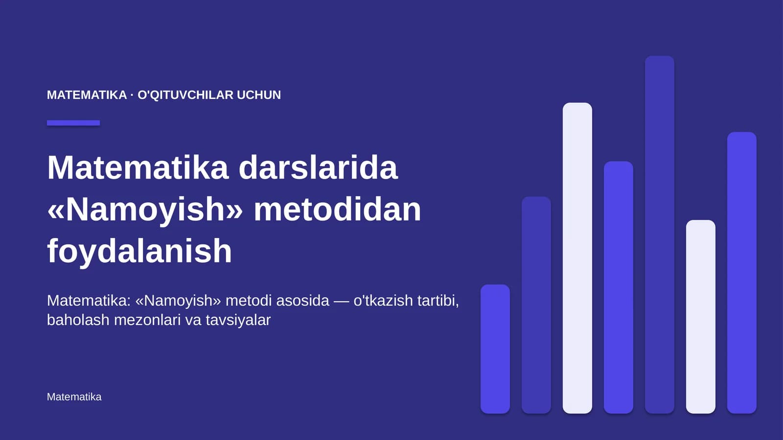 matematika darslarida namoyish metodidan foydalanish 3863
