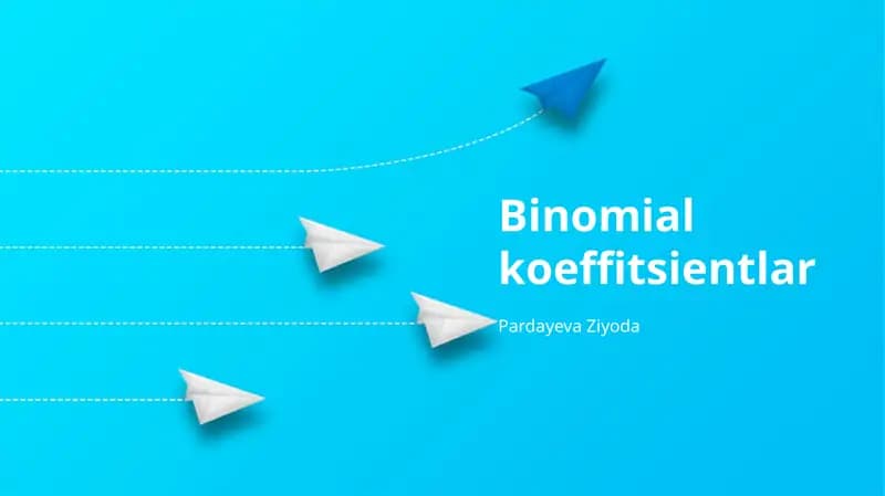 Binomial koeffitsientlar