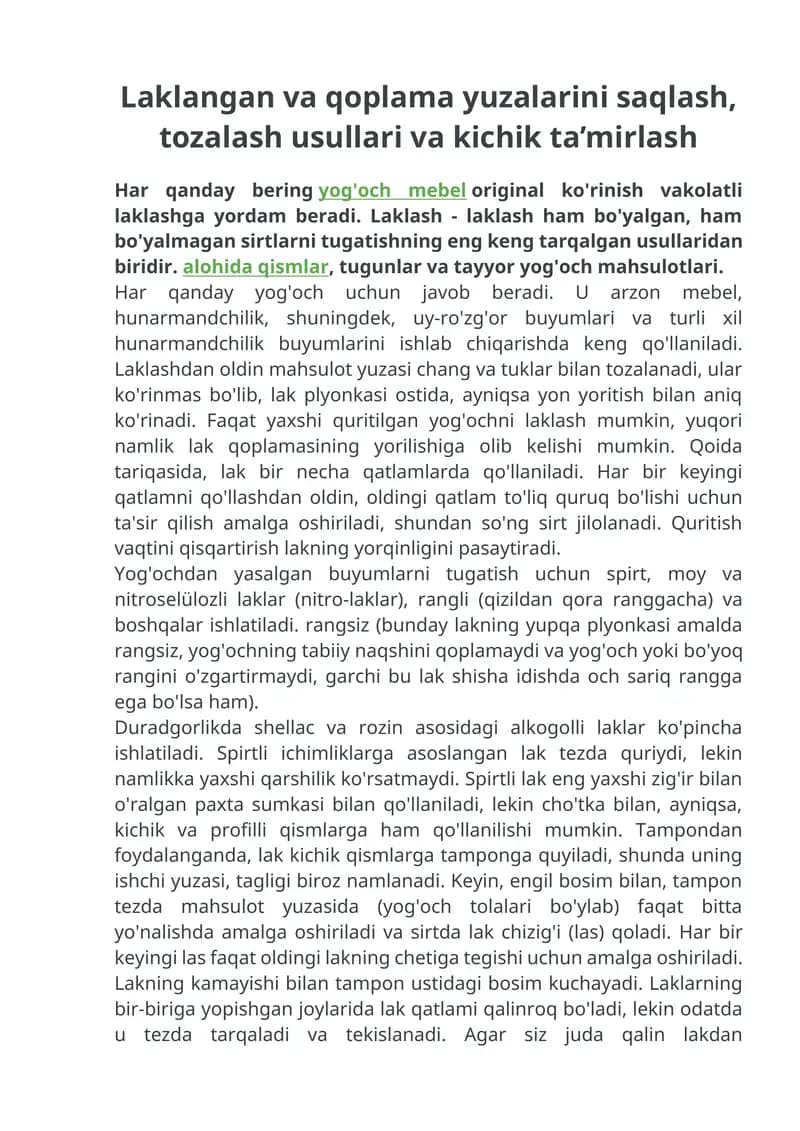 Laklash usullari