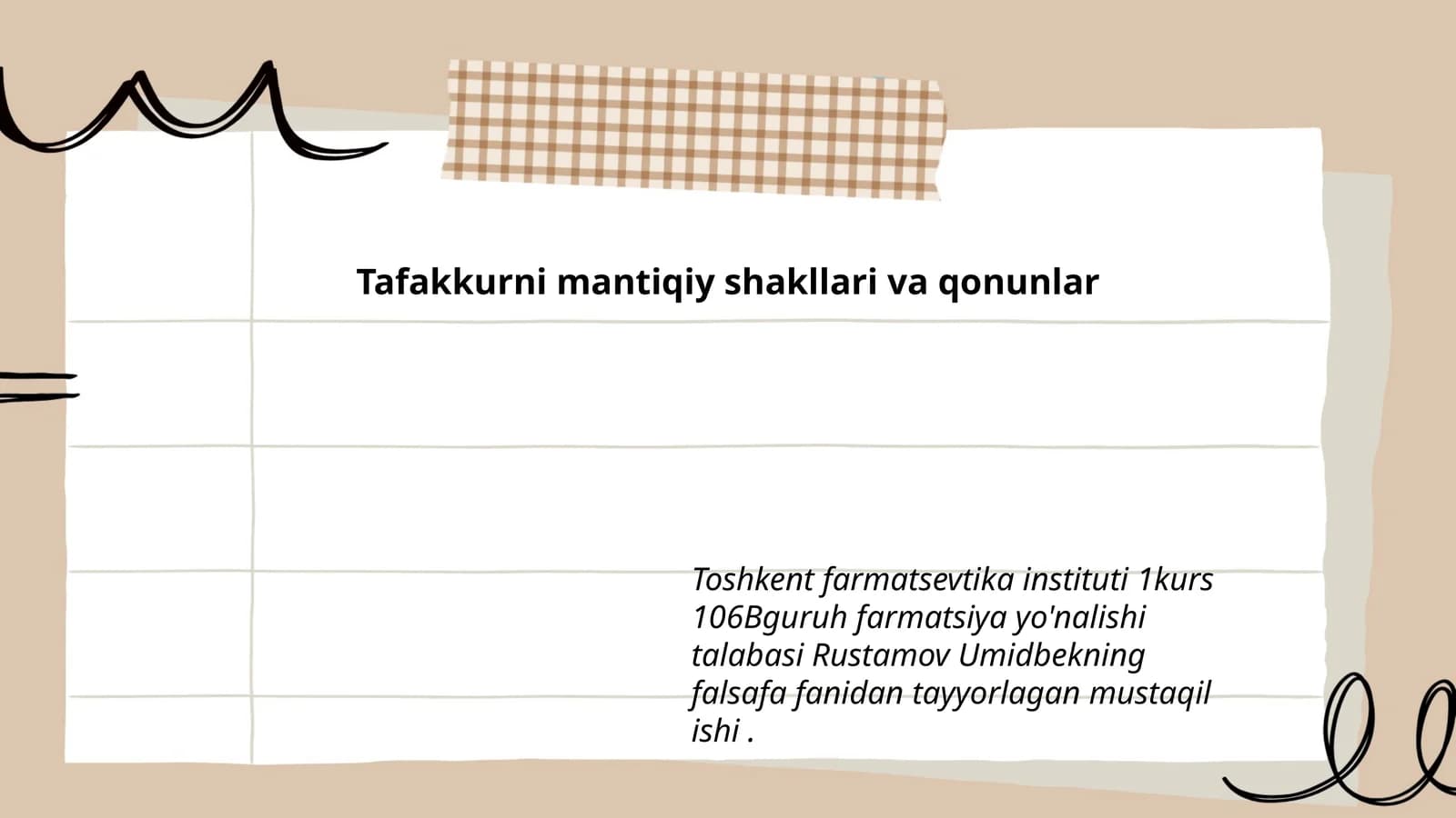 Tafakkurni mantiqiy shakllari va qonunlar