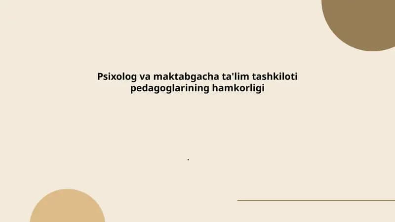 Psixolog va pedagoglar o'rtasidagi kommunikatsiya