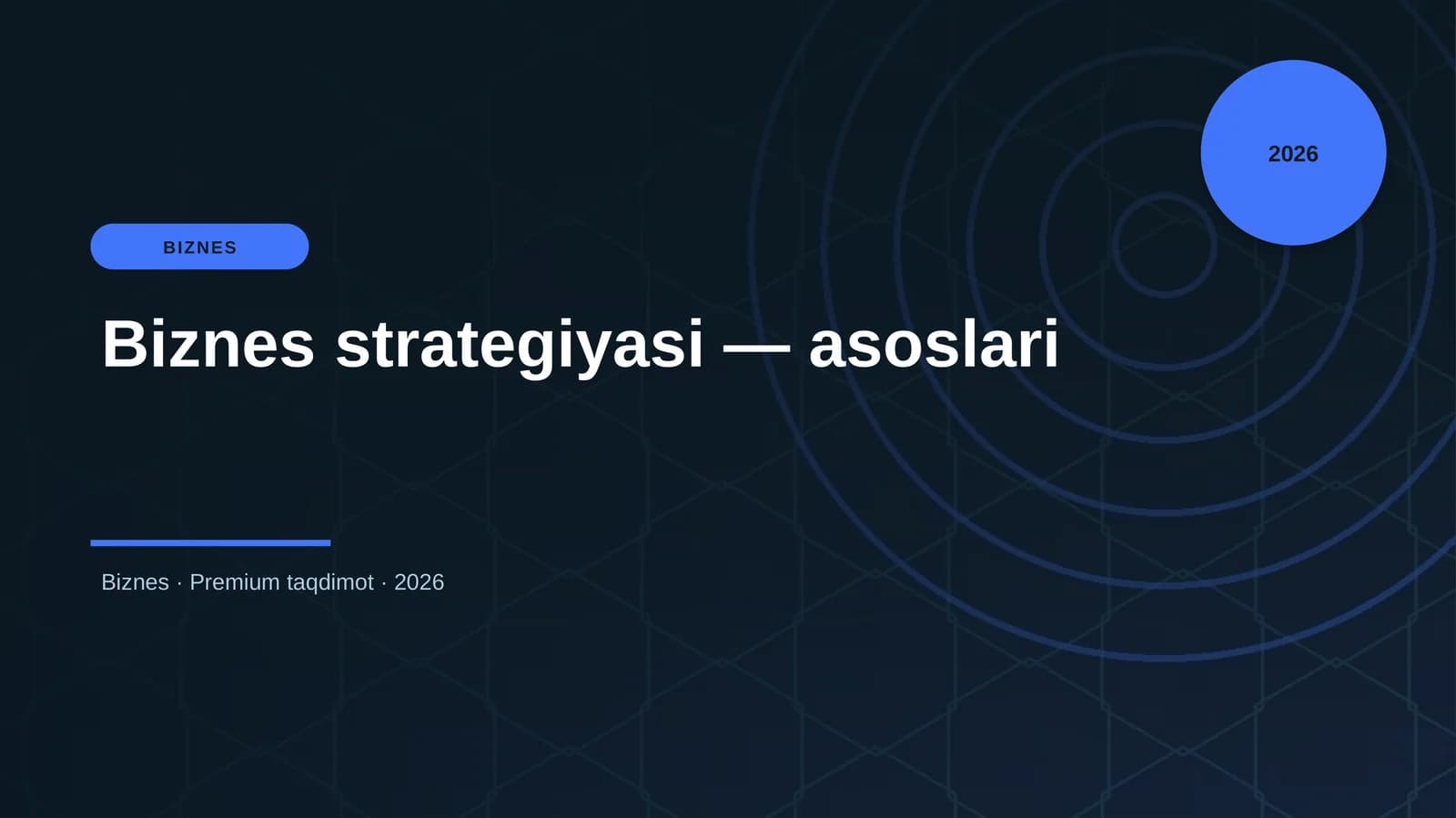 Biznes strategiyasi — asoslari
