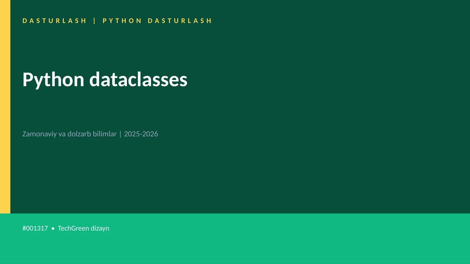 Python dataclasses