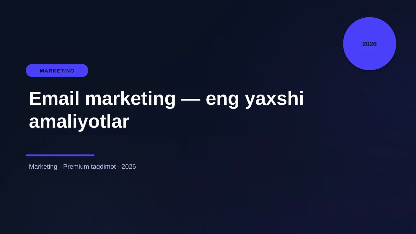 Email marketing — eng yaxshi amaliyotlar