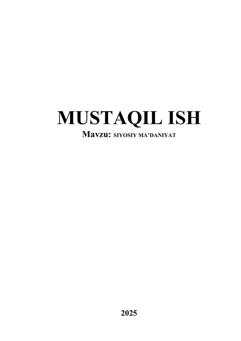 Siyosiy Madaniyat