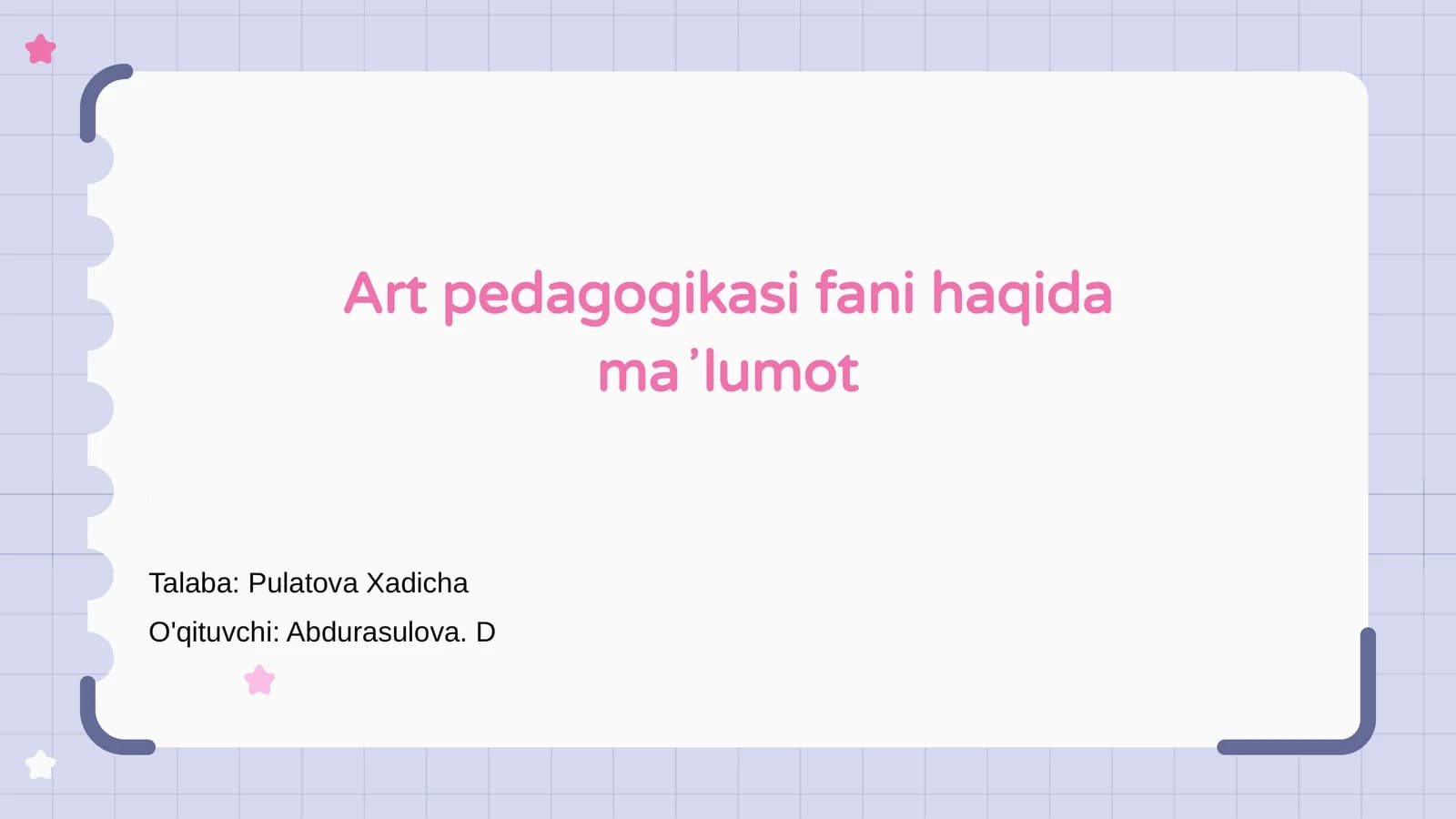 Art Pedagogikasining Asoslari
