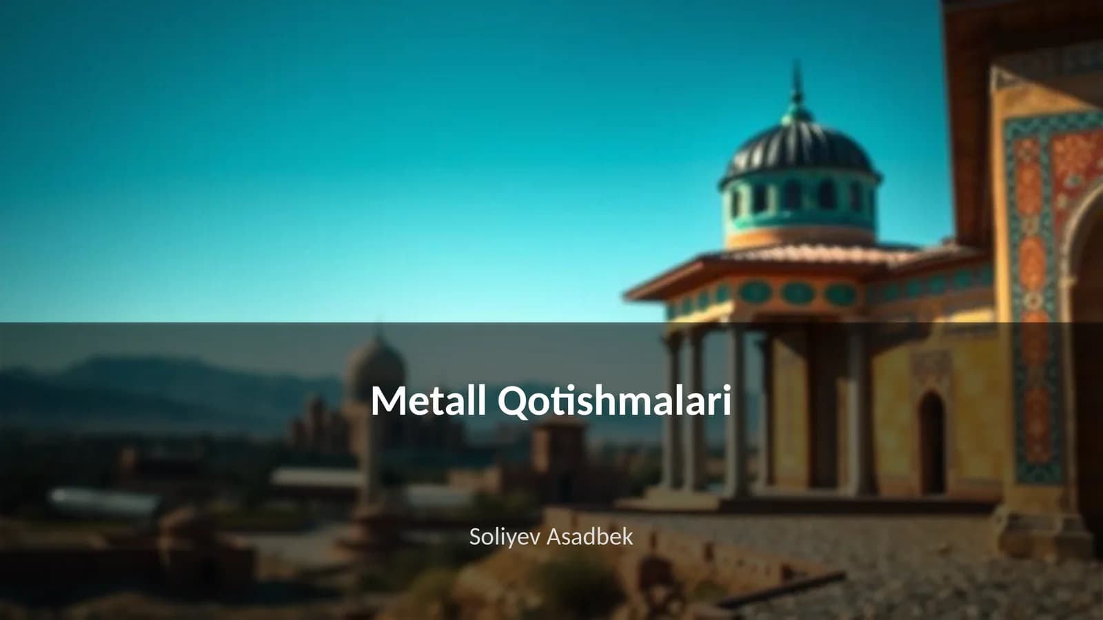 Metall Qotishmalari