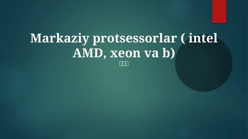 Xeon protsessorlari