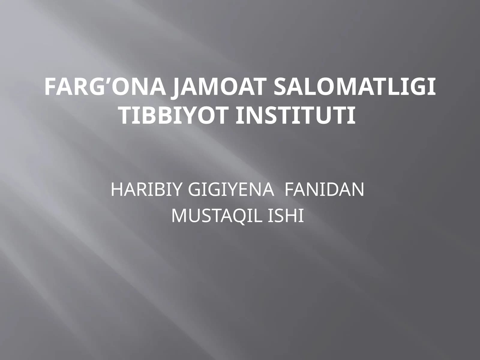 Harbiy gigiyena fanidan