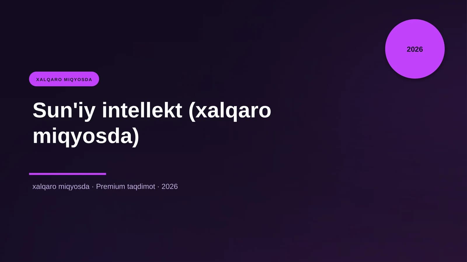 Sun'iy intellekt (xalqaro miqyosda)