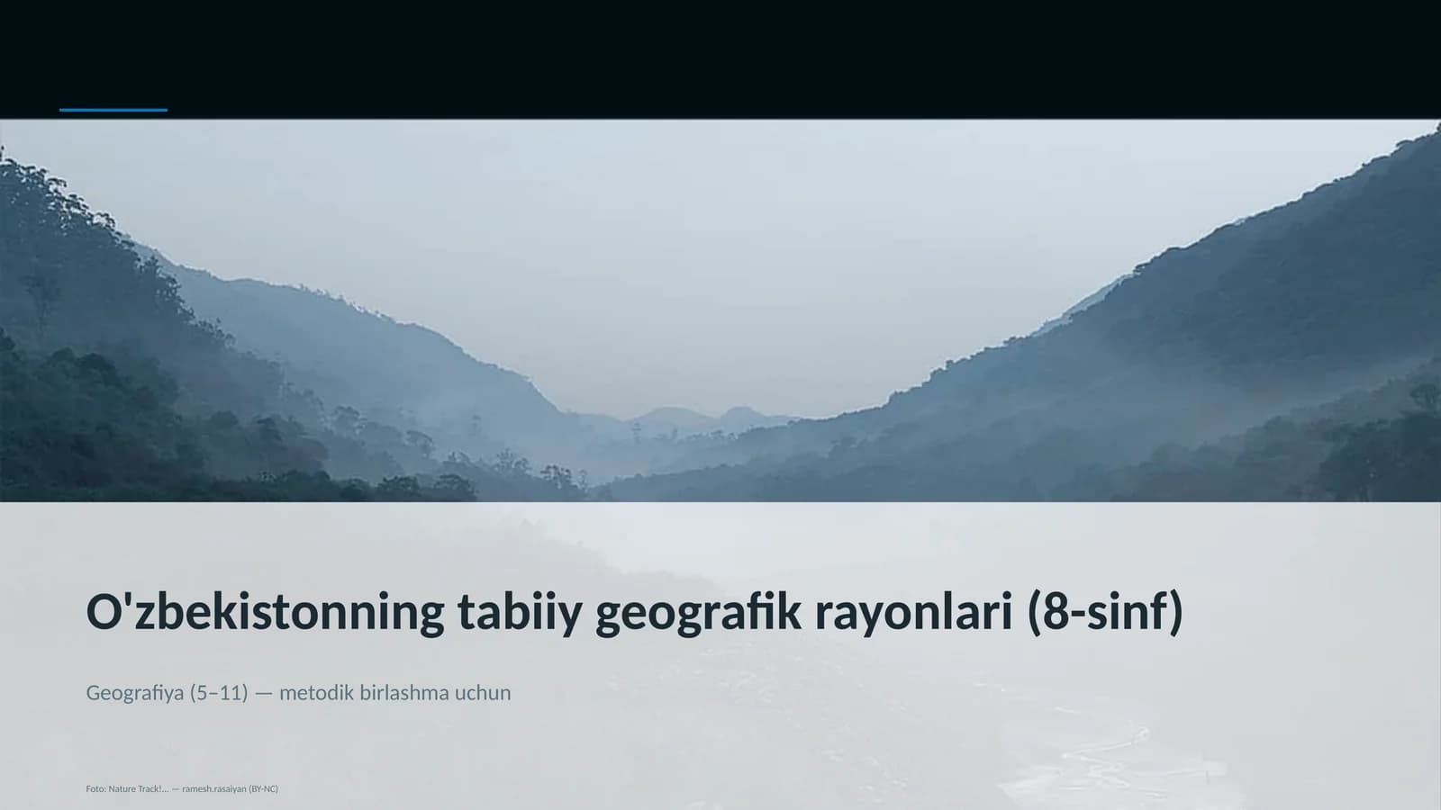 O'zbekistonning tabiiy geografik rayonlari (8-sinf)