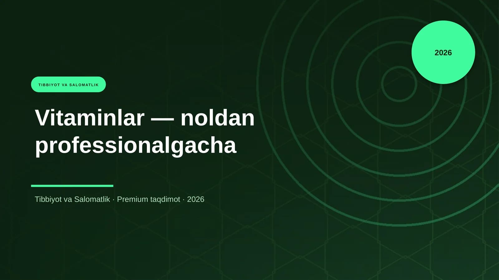 Vitaminlar — noldan professionalgacha