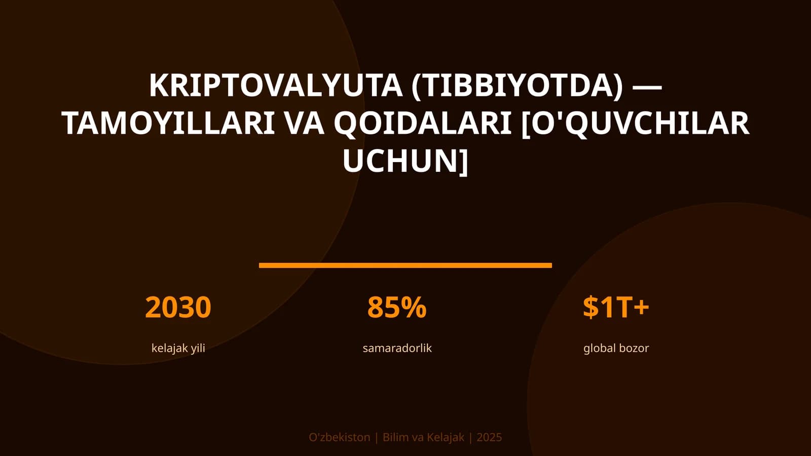 Kriptovalyuta (Tibbiyotda) — Tamoillari va Qoidalari [O'quvchilar uchun]