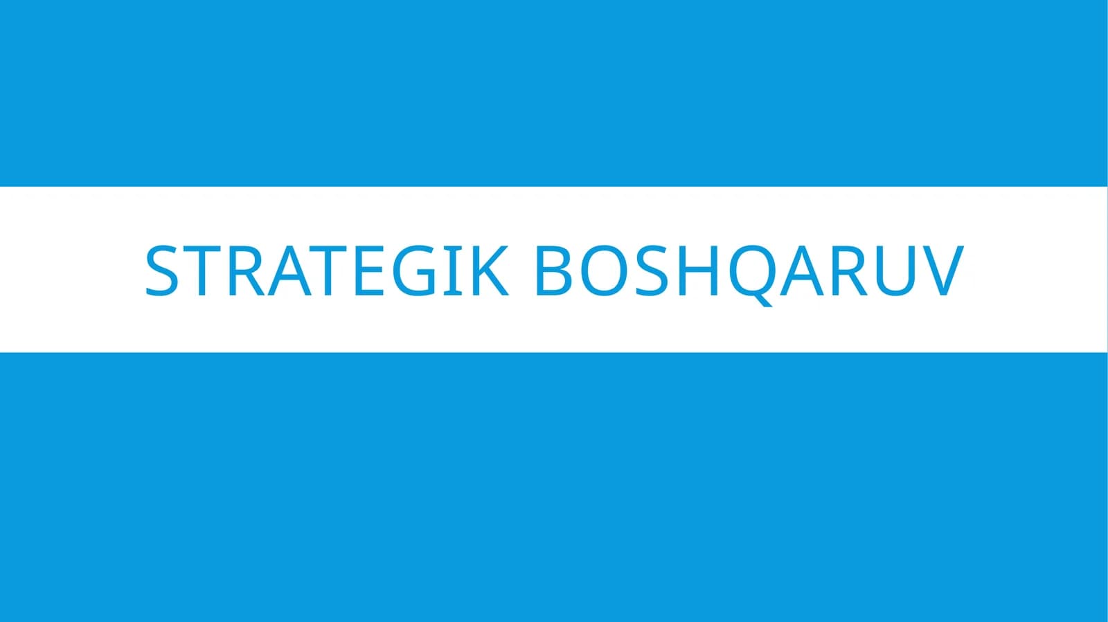 Strategik boshqaruv